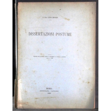 DISSERTAZIONI POSTUME.