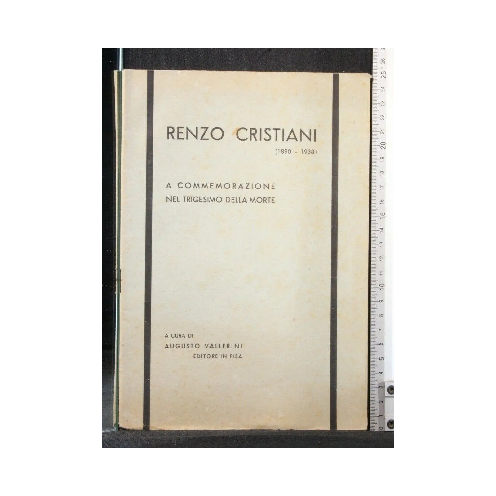 RENZO CRISTIANI A COMMEMORAZIONE NEL TRIGESIMO DELLA MORTE