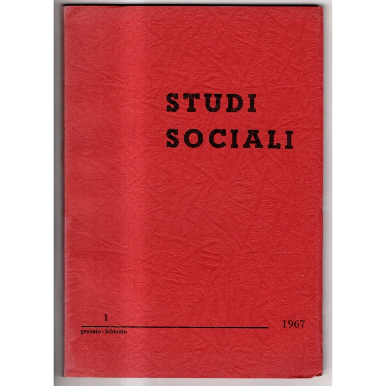 STUDI SOCIALI-n 1, gennaio/febbraio-1967