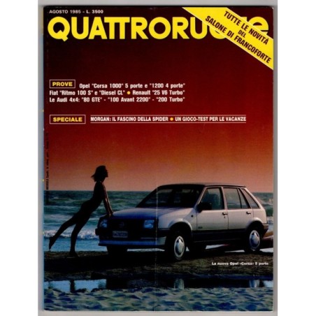QUATTRORUOTE-n 358, agosto-1985