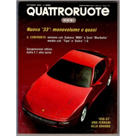 QUATTRORUOTE-n 444, ottobre-1992