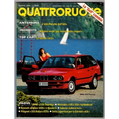 QUATTRORUOTE-n 394, agosto-1988