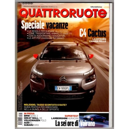 QUATTRORUOTE-n 707, agosto-2014