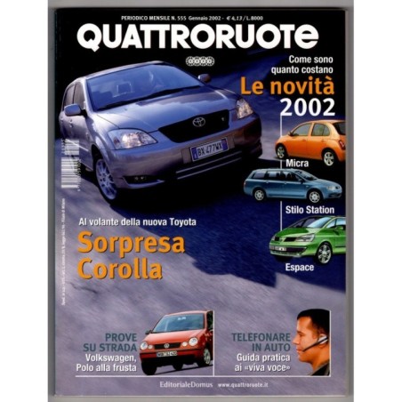 QUATTRORUOTE-n 555, gennaio-2002