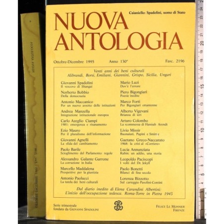 NUOVA ANTOLOGIA-fasc 2196, ottobre/dicembre-1995