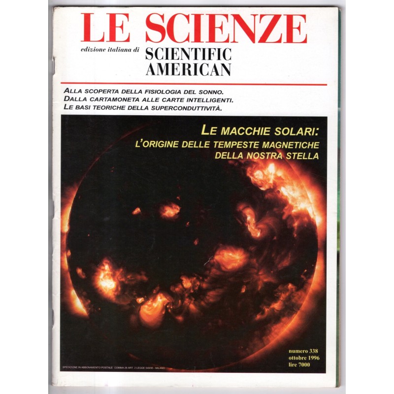 LE SCIENZE. EDIZIONE ITALIANA DI SCIENTIFIC AMERICAN-n 338, ottobre-1996