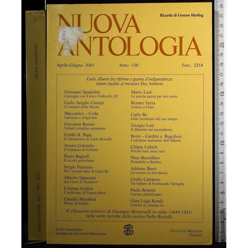 NUOVA ANTOLOGIA-fasc 2218, aprile/giugno-2001