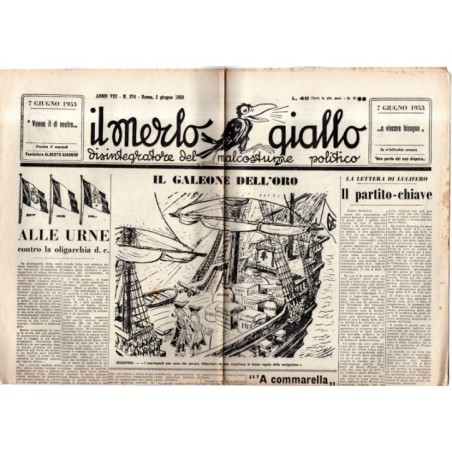 IL MERLO GIALLO-n 374, 2 giugno-1953