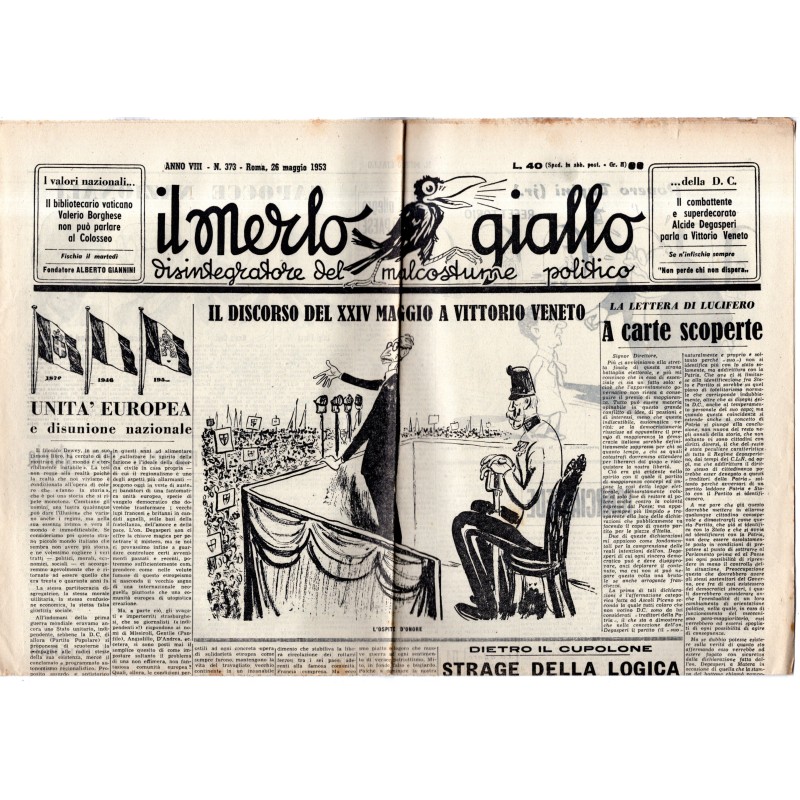 IL MERLO GIALLO-n 373, 26 maggio-1953