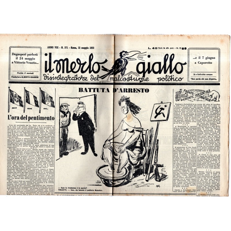 IL MERLO GIALLO-n 371, 12 maggio-1953