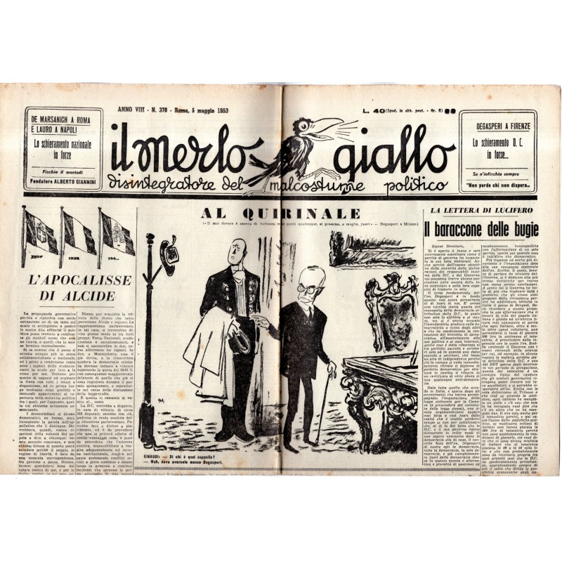 IL MERLO GIALLO-n 370, 5 maggio-1953