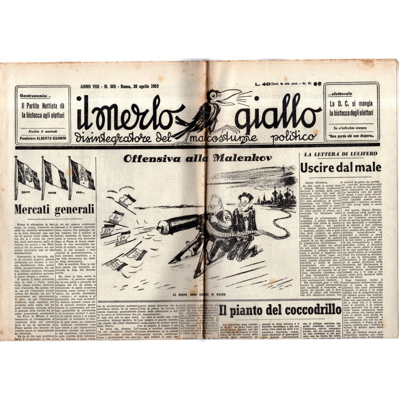 IL MERLO GIALLO-n 369, 28 aprile-1953