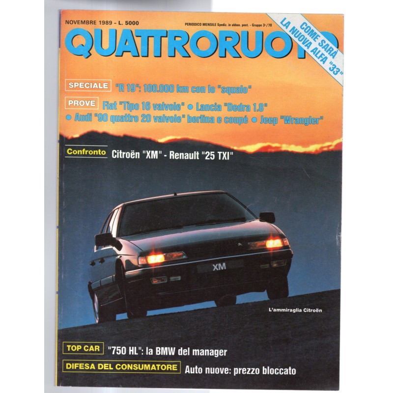 QUATTRORUOTE-n 409, novembre-1989