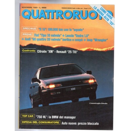 QUATTRORUOTE-n 409, novembre-1989