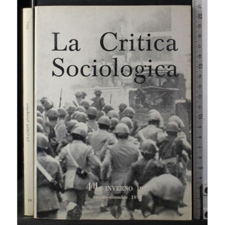LA CRITICA SOCIOLOGICA-n 44, inverno, ottobre/dicembre-1977