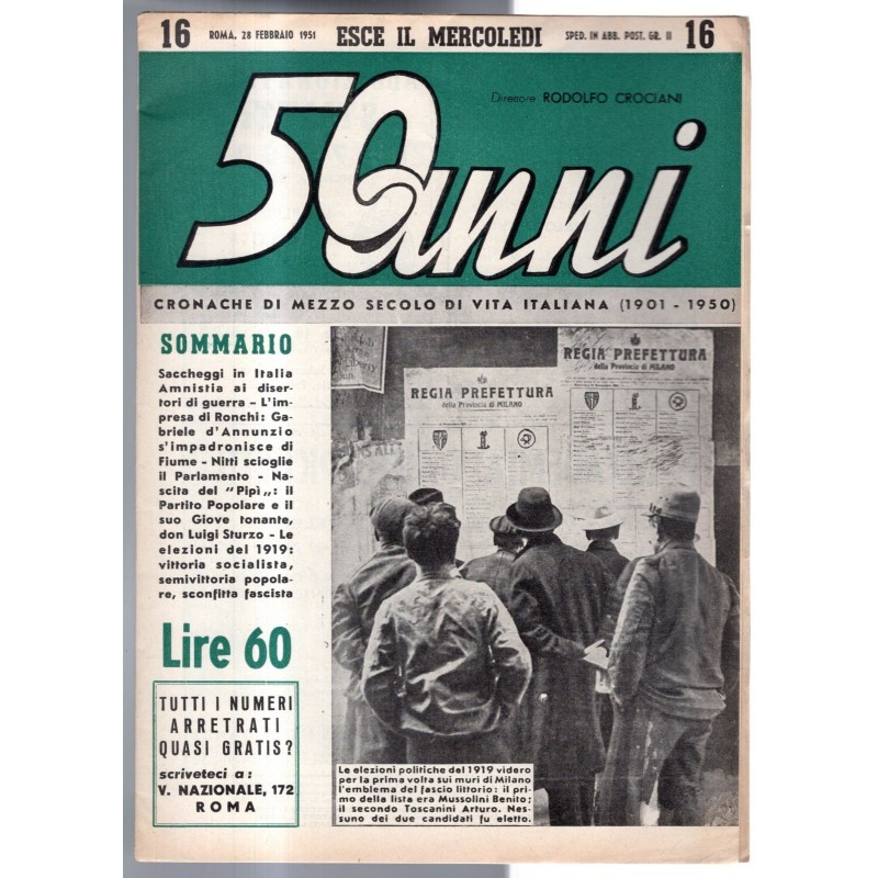50 ANNI-n 16, 28 febbraio-1951