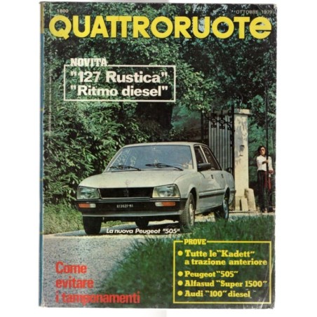 QUATTRORUOTE-n 287, ottobre-1979