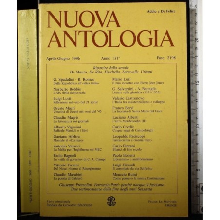 NUOVA ANTOLOGIA-fasc 2198, aprile/giugno-1996