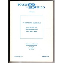BOLLETTINO GEOFISICO-n 1, maggio-1992