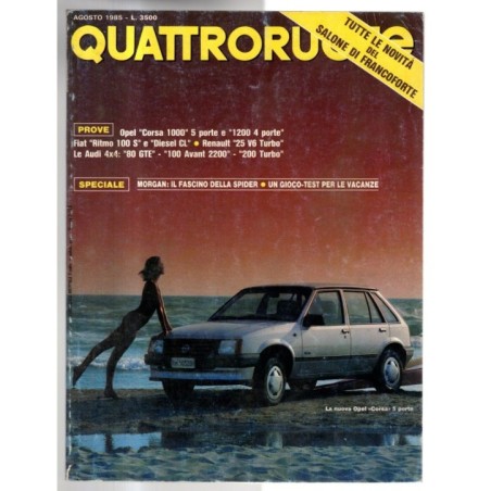 QUATTRORUOTE-n 358, agosto-1985