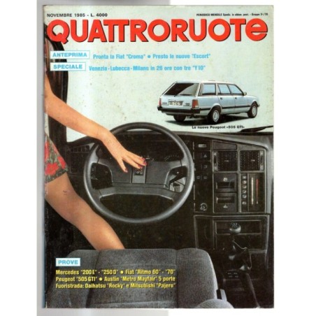 QUATTRORUOTE-n 361, novembre-1985