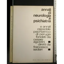 ANNALI DI NEUROLOGIA E PSICHIATRIA E ANNALI OSPEDALE