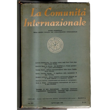 LA COMUNITÀ INTERNAZIONALE-n 2-3, aprile/luglio-1959
