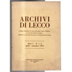 ARCHIVI DI LECCO-n 1-2, aprile/settembre-1978
