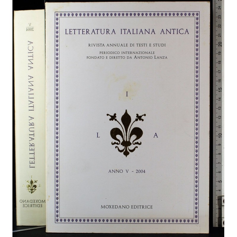 LETTERATURA ITALIANA ANTICA-anno V-2004