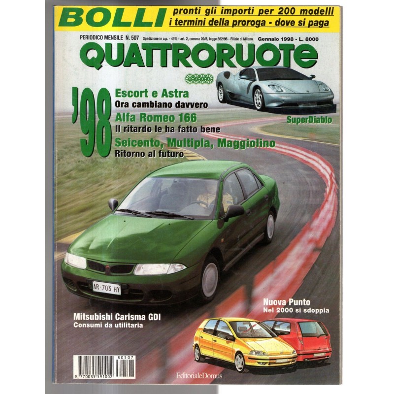 QUATTRORUOTE-n 507, gennaio-1998