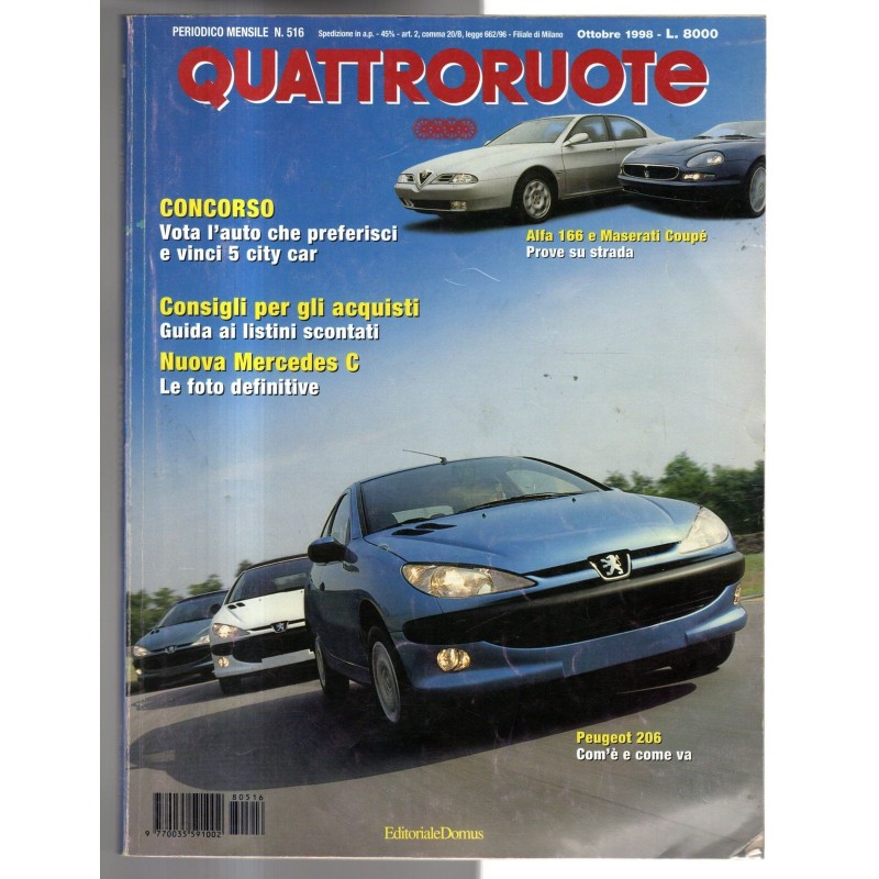 QUATTRORUOTE-n 516, ottobre-1998