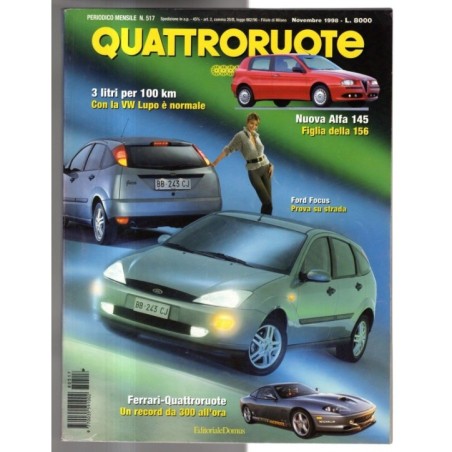QUATTRORUOTE-n 517, novembre-1998