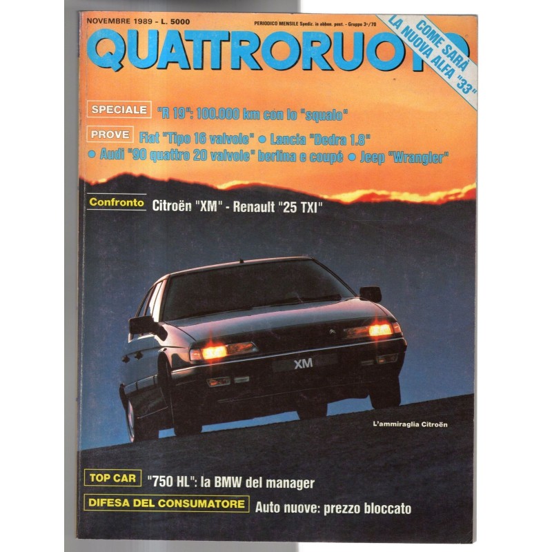 QUATTRORUOTE-n 409, novembre-1989
