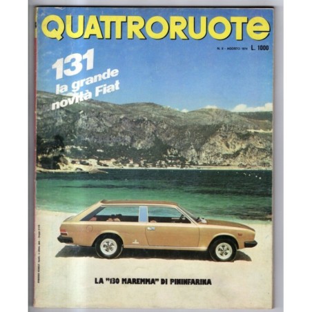 QUATTRORUOTE-n 224, agosto-1974
