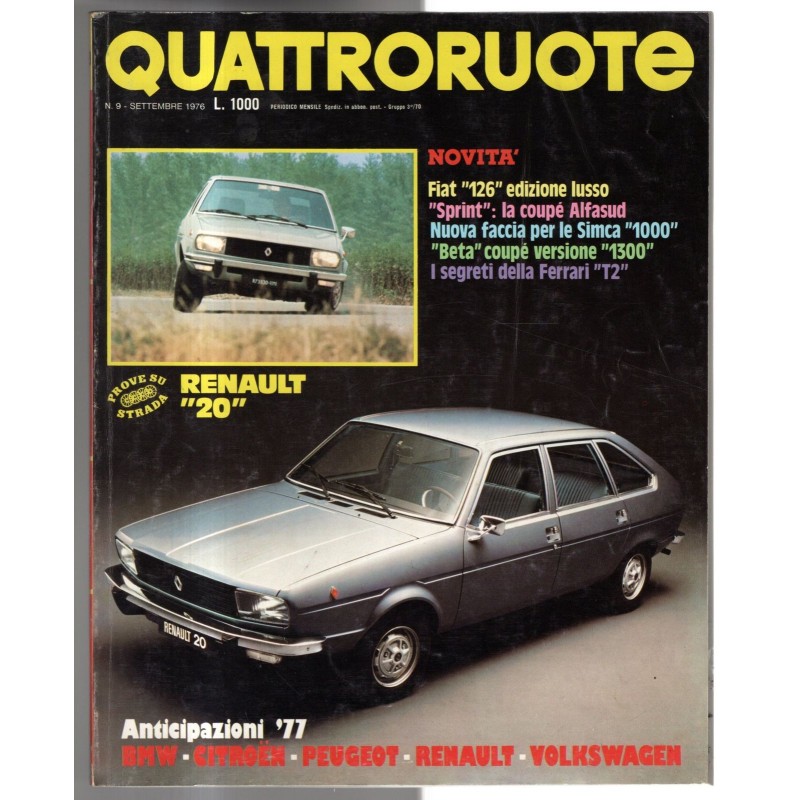 QUATTRORUOTE-n 249, settembre-1976