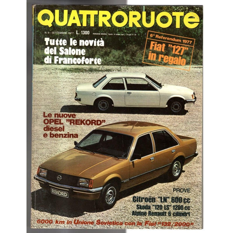 QUATTRORUOTE-n 261, settembre-1977