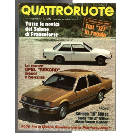 QUATTRORUOTE-n 261, settembre-1977