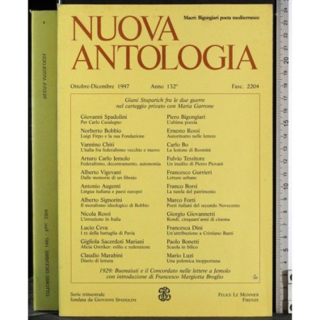 NUOVA ANTOLOGIA-fasc 2204, ottobre/dicembre-1997