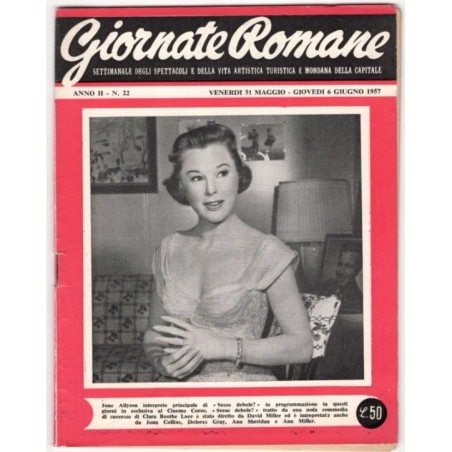 GIORNATE ROMANE-n 22, venerdì 31 maggio-giovedì 6 giugno-1957