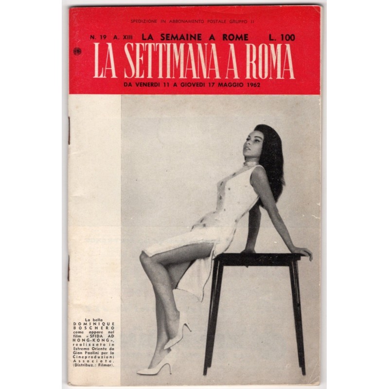LA SETTIMANA A ROMA-n 19, venerdì 11 maggio-giovedì 17 maggio-1962