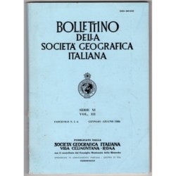 BOLLETTINO DELLA SOCIETÀ GEOGRAFICA ITALIANA-fascicolo n 1-6, gen/giu-1986