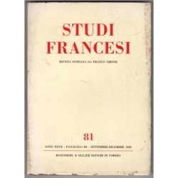 STUDI FRANCESI-n 81, fasc III, settembre/dicembre-1983