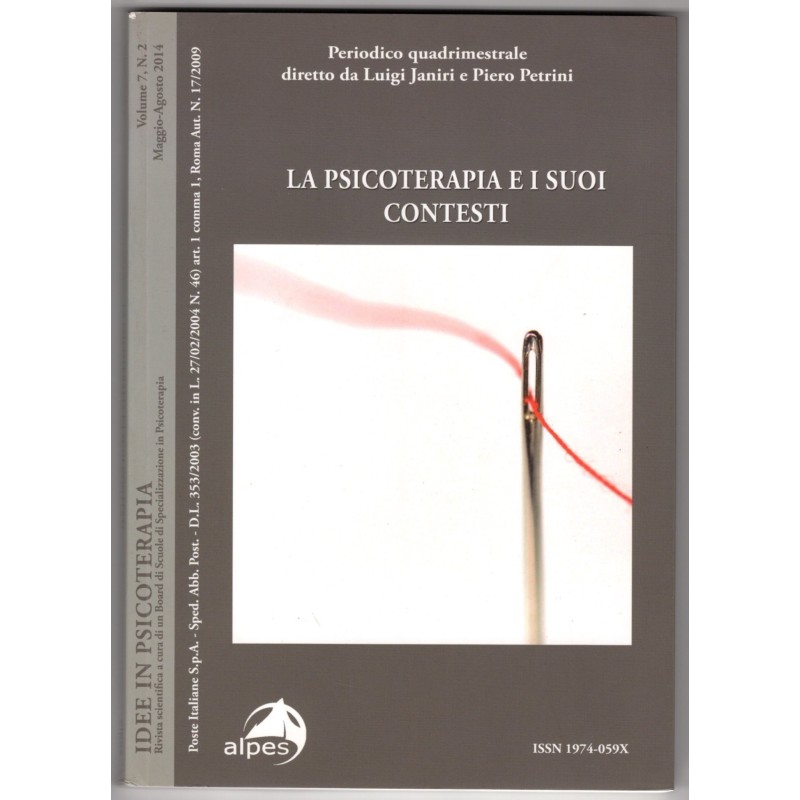 IDEE IN PSICOTERAPIA-vol 7, n 2, mag/ago-2014