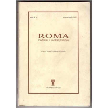 ROMA. MODERNA E CONTEMPORANEA-n 1, gennaio/aprile-1994