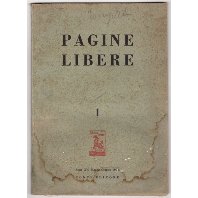 PAGINE LIBERE-n 1, maggio/giugno-1961