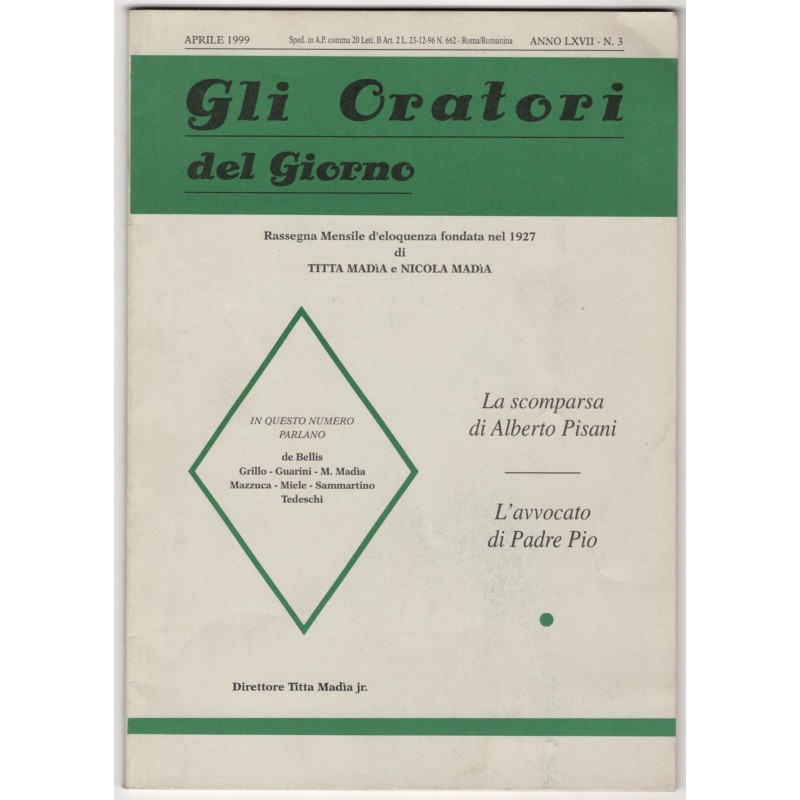 GLI ORATORI DEL GIORNO-n 3, aprile-1999