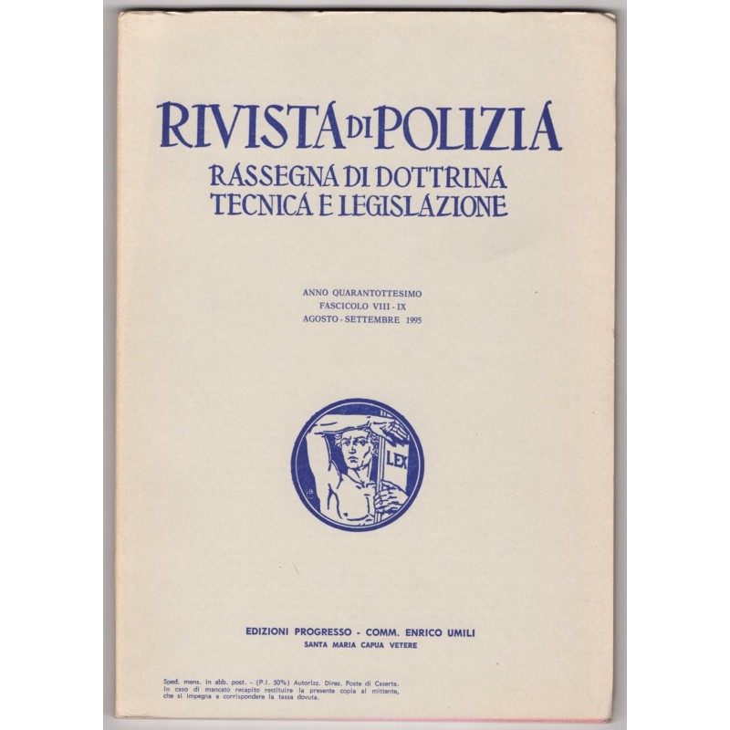 RIVISTA DI POLIZIA-fasc VIII-IX, agosto/settembre-1995