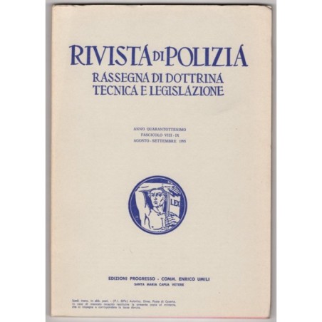 RIVISTA DI POLIZIA-fasc VIII-IX, agosto/settembre-1995