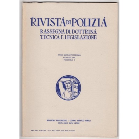 RIVISTA DI POLIZIA-gennaio, fasc I-1995