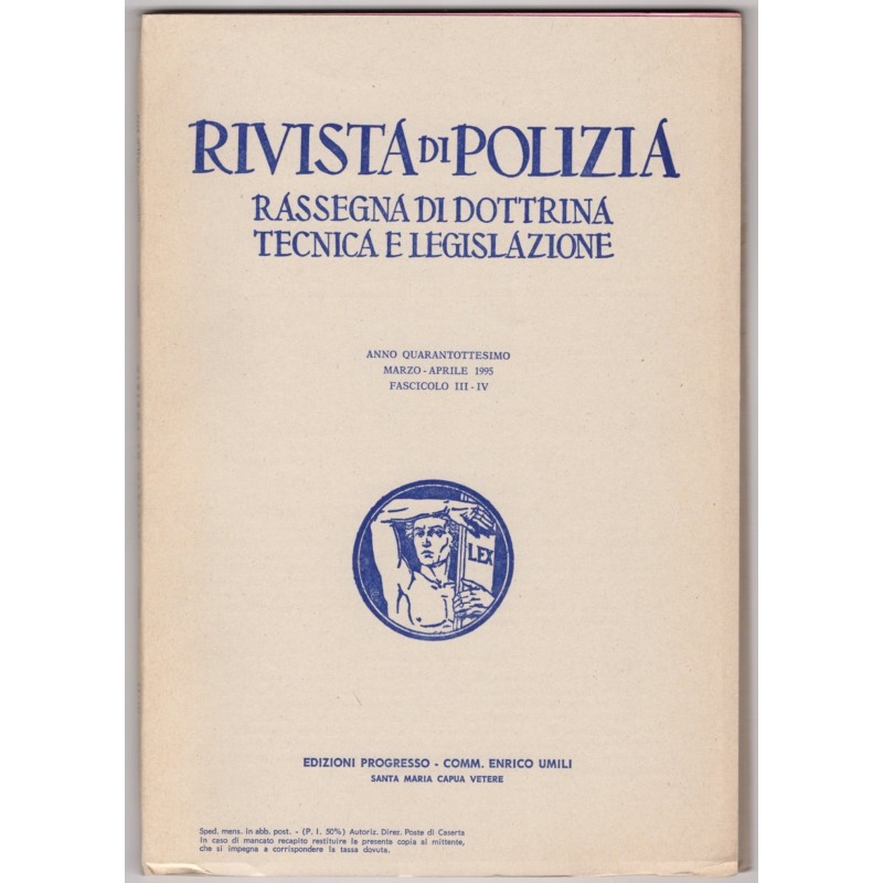 RIVISTA DI POLIZIA-marzo/aprile, fasc III-IV-1995